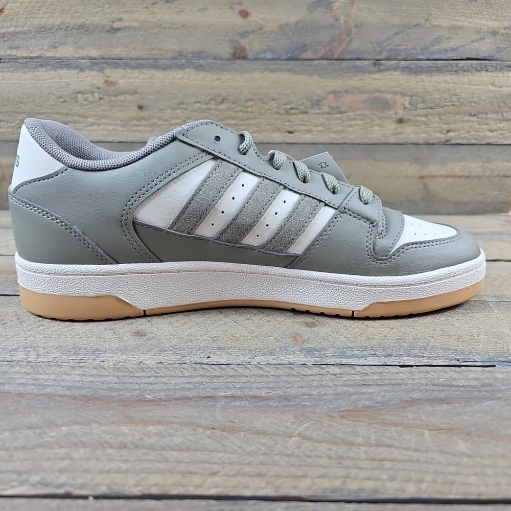 Adidas Men's Break Start Sportswear Athletic Shoes Green Pebble Chalk White - Picture 8 of 10